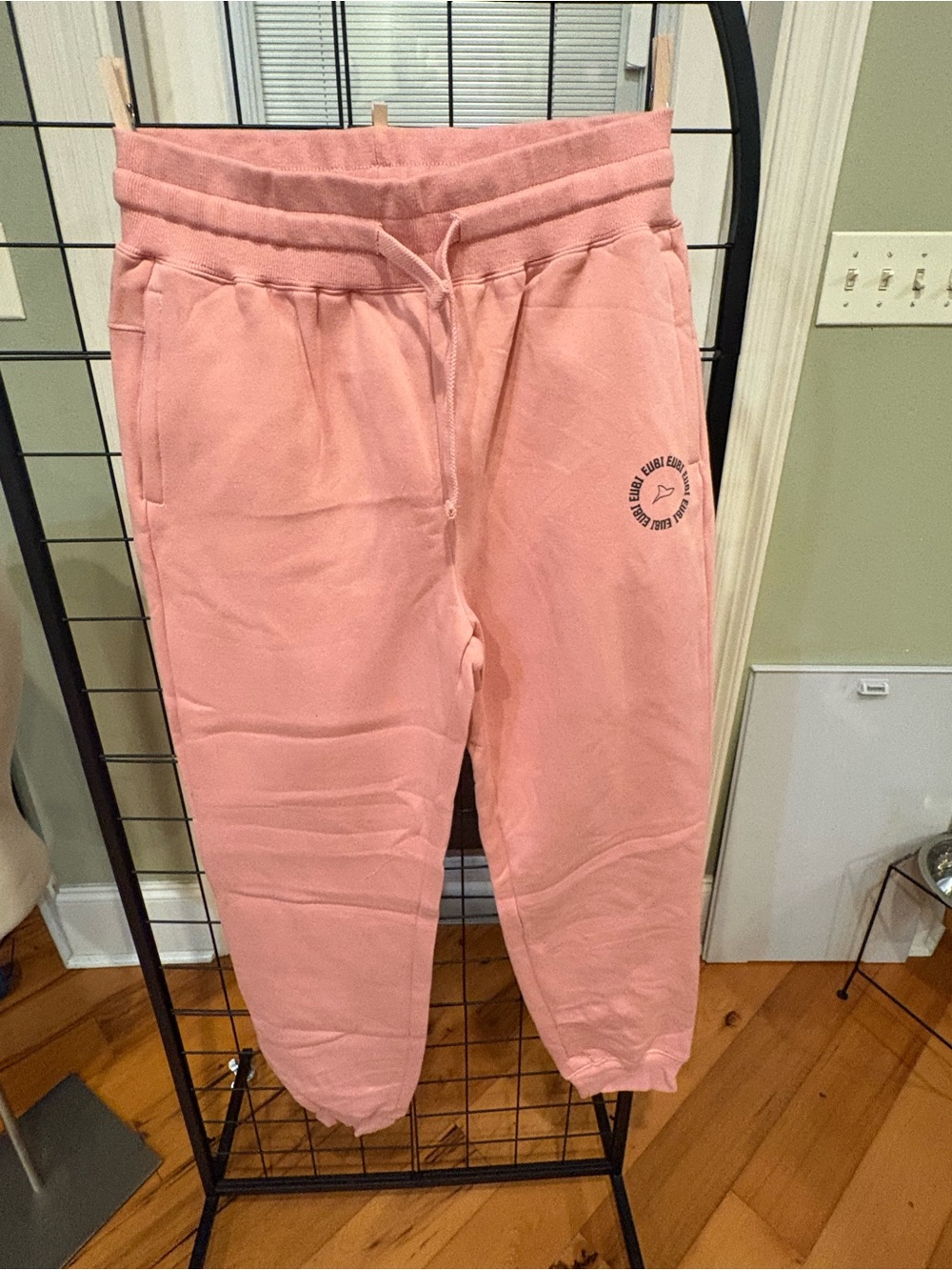 Men's Pink Jogger Sweatpants with Drawstring